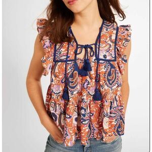 Mille coconut Chelsea top in Tangier sz Large